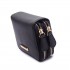 LP6680 - Miss Lulu Leather Look Double Zipped Coin Purse Black